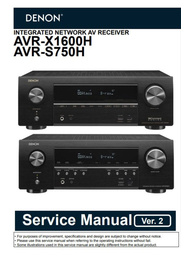 AVR-X1600H, AVR-S750H Ver.2